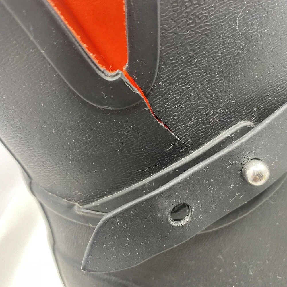 Rag & Bone New York Moto Rain Boots Black Rubber Size 37 EUR /Womens 7 US *READ - Picture 8 of 10